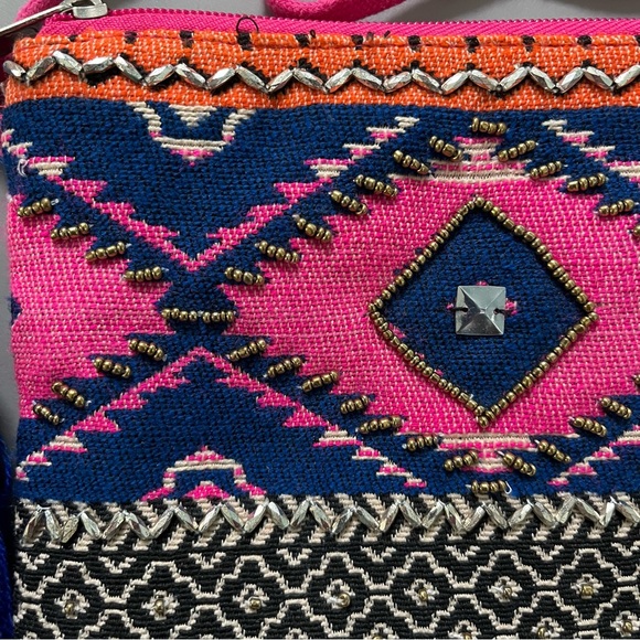 Fun Colorful Purse with Beaded Details - Picture 2 of 7